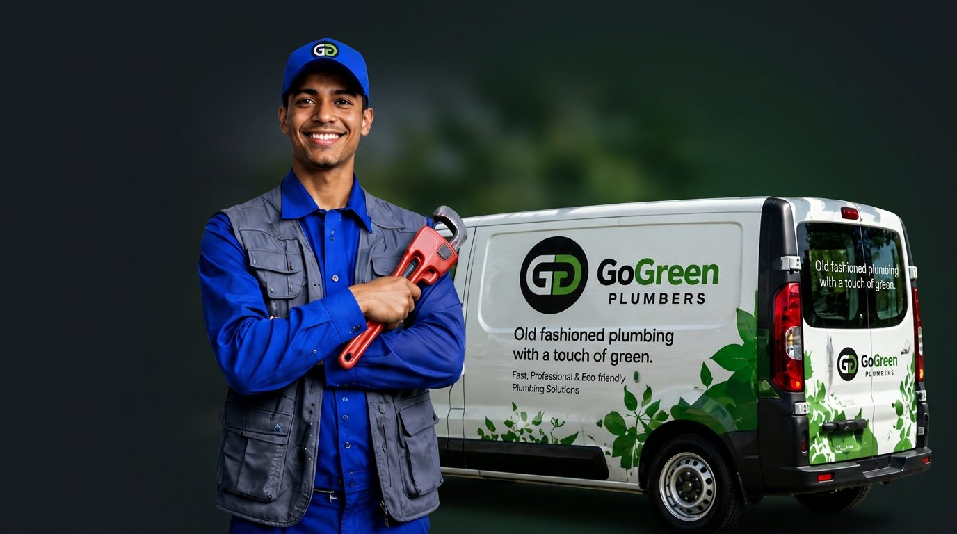 GoGreen plumber repairing pipes under a kitchen sink in Johannesburg